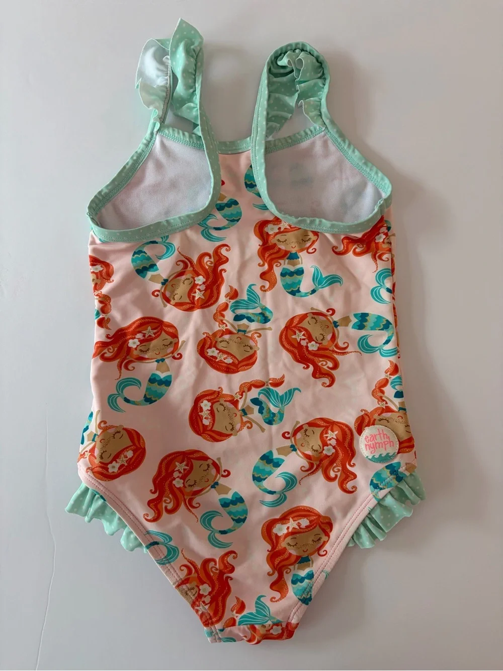 Earth Nymph Girls Under The Sea Mermaid One Piece Swimsuit 6-8Y